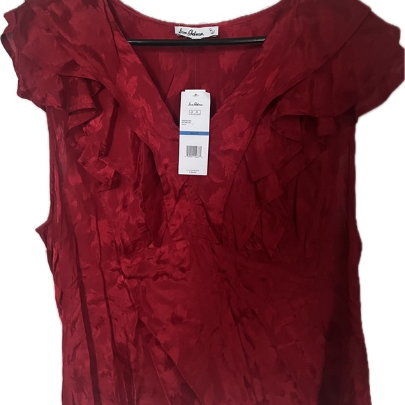 Sam Edelman Red Ruffle Blouse - Picture 2 of 7